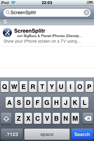 ScreenSplitr in Cydia